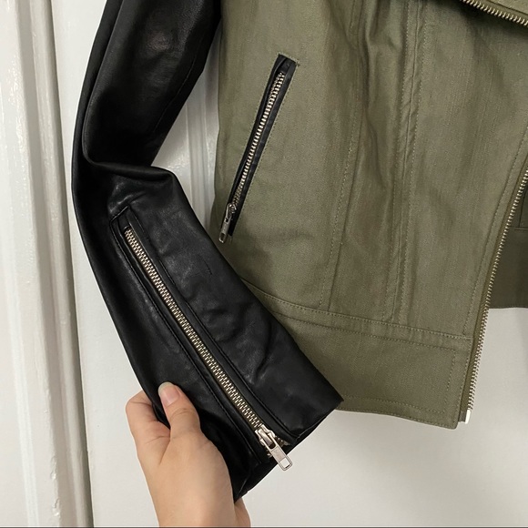 Authentic Mackage leather sleeve moto jackets - Picture 7 of 15